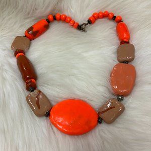 Orangish and Brownish Rare ONE OF A KIND HANDMADE Necklace